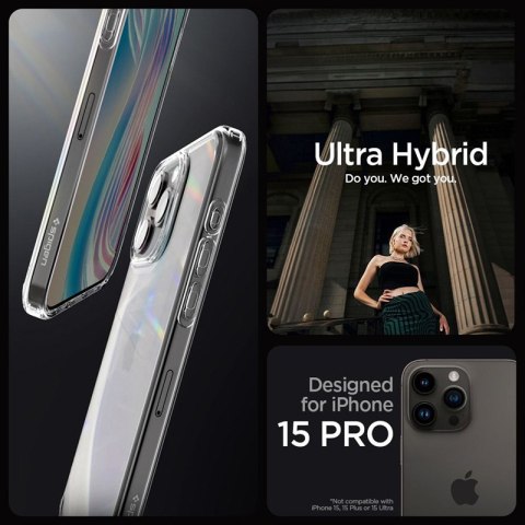 Spigen Ultra Hybrid - Etui do iPhone 15 Pro (Przezroczysty) Spigen Ultra Hybrid - Etui do iPhone 15 Pro (Przezroczysty)
