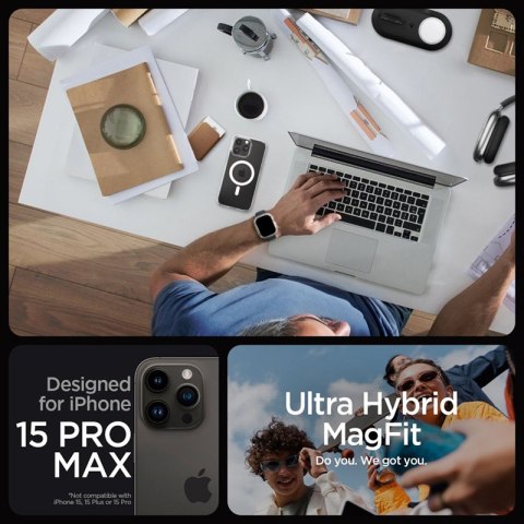 Spigen Ultra Hybrid Mag MagSafe - Etui do iPhone 15 Pro Max (White) Spigen Ultra Hybrid Mag MagSafe - Etui do iPhone 15 Pro Max (White)