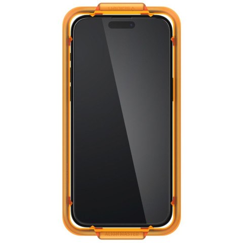 Spigen Alm Glass FC 2-Pack - Szkło hartowane do iPhone 15 2 szt (Czarna ramka) Spigen Alm Glass FC 2-Pack - Szkło hartowane do iPhone 15 2 szt (Czarna ramka)