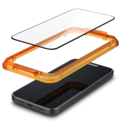 Spigen Alm Glass FC 2-Pack - Szkło hartowane do iPhone 15 Pro 2 szt (Czarna ramka) Spigen Alm Glass FC 2-Pack - Szkło hartowane do iPhone 15 Pro 2 szt (Czarna ramka)