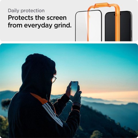 Spigen Alm Glass FC 2-Pack - Szkło hartowane do iPhone 15 Pro Max 2 szt (Czarna ramka) Spigen Alm Glass FC 2-Pack - Szkło hartowane do iPhone 15 Pro Max 2 szt (Czarna ramka)