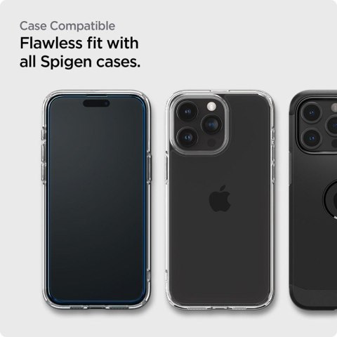 Spigen Alm Glass FC 2-Pack - Szkło hartowane do iPhone 15 Pro Max 2 szt (Czarna ramka) Spigen Alm Glass FC 2-Pack - Szkło hartowane do iPhone 15 Pro Max 2 szt (Czarna ramka)