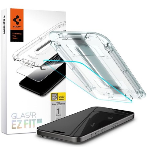 Spigen GLAS.TR EZ FIT - Szkło hartowane do iPhone 15 Pro Spigen GLAS.TR EZ FIT - Szkło hartowane do iPhone 15 Pro