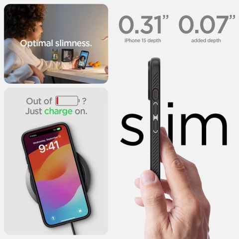 Spigen Liquid Air - Etui do iPhone 15 (Matte Black) Spigen Liquid Air - Etui do iPhone 15 (Matte Black)