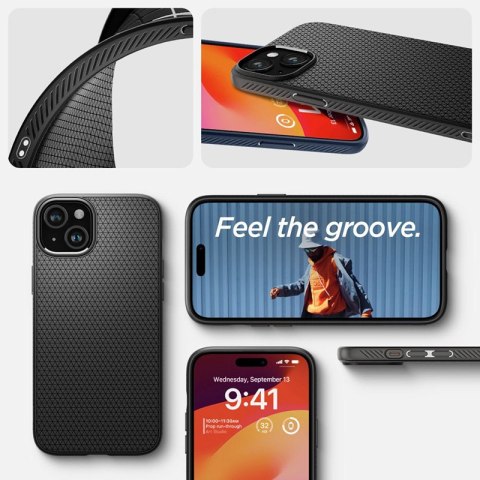 Spigen Liquid Air - Etui do iPhone 15 (Matte Black) Spigen Liquid Air - Etui do iPhone 15 (Matte Black)