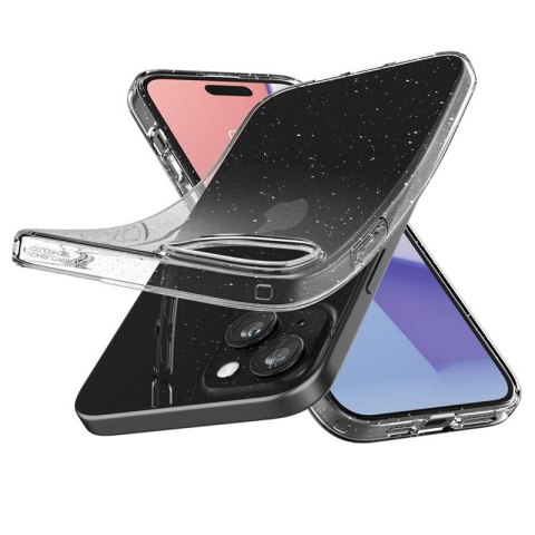 Spigen Liquid Crystal Glitter - Etui do iPhone 15 (Przezroczysty) Spigen Liquid Crystal Glitter - Etui do iPhone 15 (Przezroczysty)