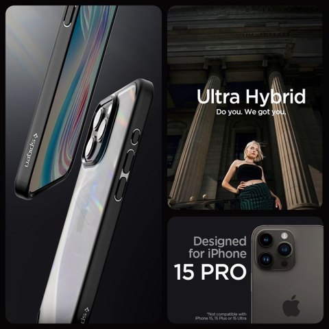 Spigen Ultra Hybrid - Etui do iPhone 15 Pro (Matte Black) Spigen Ultra Hybrid - Etui do iPhone 15 Pro (Matte Black)