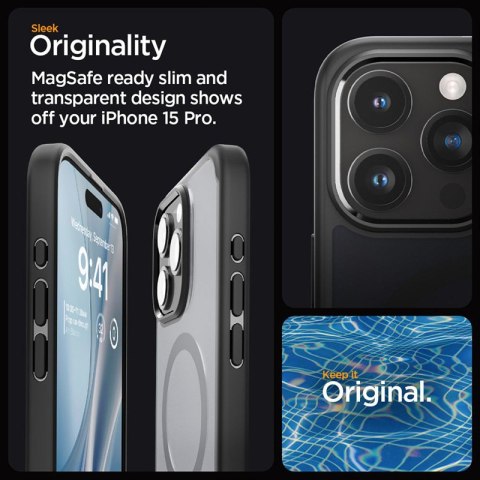 Spigen Ultra Hybrid Mag MagSafe - Etui do iPhone 15 Pro (Frost Black) Spigen Ultra Hybrid Mag MagSafe - Etui do iPhone 15 Pro (Frost Black)