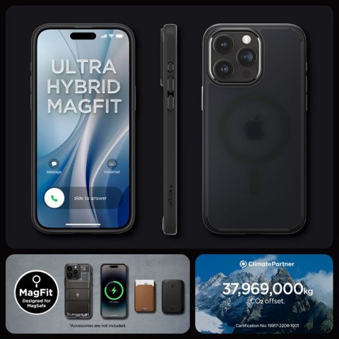 Spigen Ultra Hybrid Mag MagSafe - Etui do iPhone 15 Pro (Frost Black) Spigen Ultra Hybrid Mag MagSafe - Etui do iPhone 15 Pro (Frost Black)