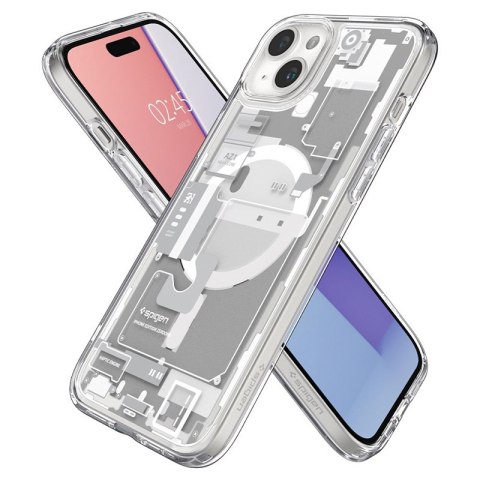 Spigen Ultra Hybrid Mag MagSafe - Etui do iPhone 15 (Zero One White) Spigen Ultra Hybrid Mag MagSafe - Etui do iPhone 15 (Zero One White)