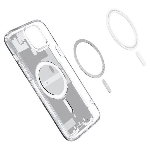 Spigen Ultra Hybrid Mag MagSafe - Etui do iPhone 15 (Zero One White) Spigen Ultra Hybrid Mag MagSafe - Etui do iPhone 15 (Zero One White)
