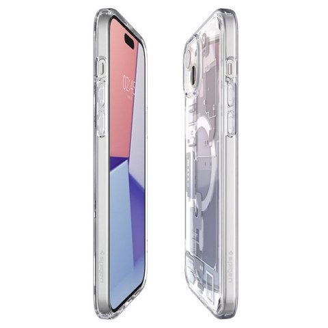 Spigen Ultra Hybrid Mag MagSafe - Etui do iPhone 15 (Zero One White) Spigen Ultra Hybrid Mag MagSafe - Etui do iPhone 15 (Zero One White)