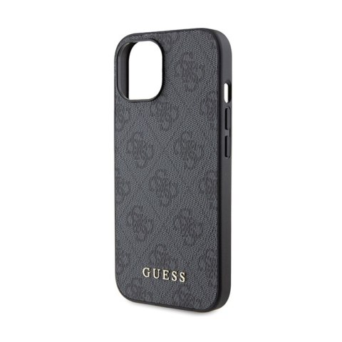 Guess 4G Metal Gold Logo - Etui iPhone 15 Plus (szary) Guess 4G Metal Gold Logo - Etui iPhone 15 Plus (szary)