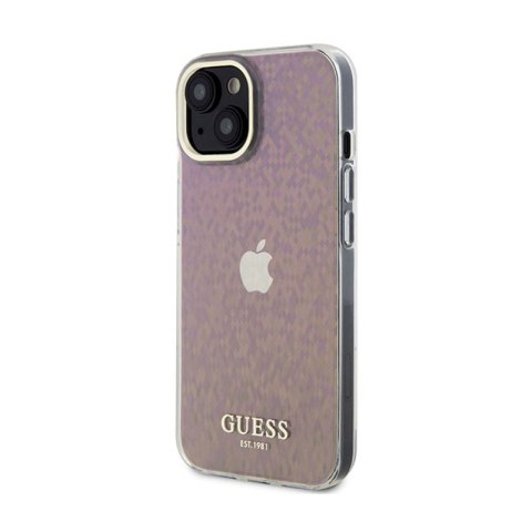 Guess IML Faceted Mirror Disco Iridescent - Etui iPhone 15 (różowy) Guess IML Faceted Mirror Disco Iridescent - Etui iPhone 15 (różowy)