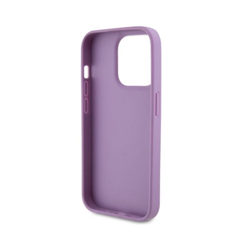 Guess Leather 4G Stamped - Etui iPhone 15 Pro (fioletowy) Guess Leather 4G Stamped - Etui iPhone 15 Pro (fioletowy)
