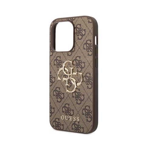 Guess 4G Big Metal Logo - Etui iPhone 15 Pro (brązowy) Guess 4G Big Metal Logo - Etui iPhone 15 Pro (brązowy)