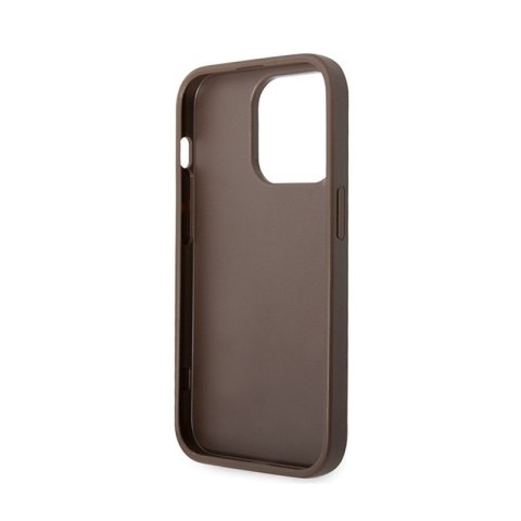 Guess 4G Big Metal Logo - Etui iPhone 15 Pro (brązowy) Guess 4G Big Metal Logo - Etui iPhone 15 Pro (brązowy)