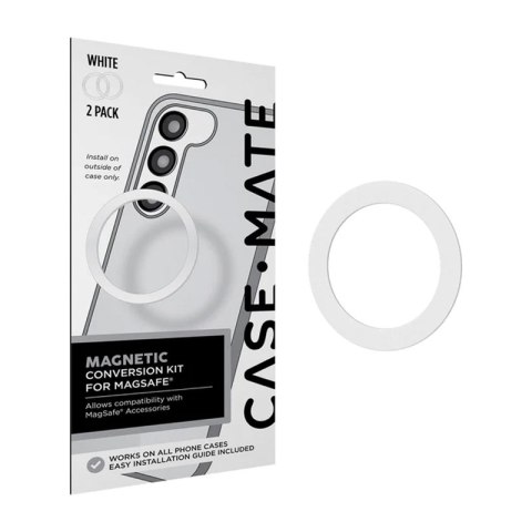 Case-Mate Magnetic Conversion Kit for MagSafe - Uniwersalny pierścień magnetyczny na etui / smartfona 2 szt. (White) Case-Mate Magnetic Conversion Kit for MagSafe - Uniwersalny pierścień magnetyczny na etui / smartfona 2 szt. (White)