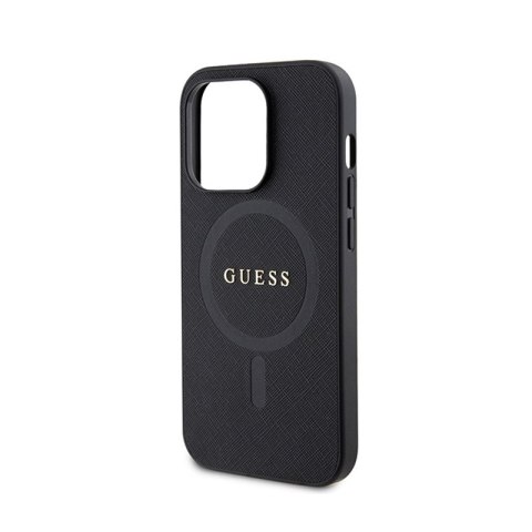 Guess Saffiano MagSafe - Etui iPhone 15 Pro Max (czarny) Guess Saffiano MagSafe - Etui iPhone 15 Pro Max (czarny)
