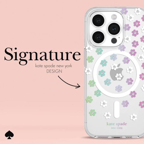 Kate Spade New York Protective MagSafe - Etui iPhone 15 Pro (Scattered Flowers) Kate Spade New York Protective MagSafe - Etui iPhone 15 Pro (Scattered Flowers)