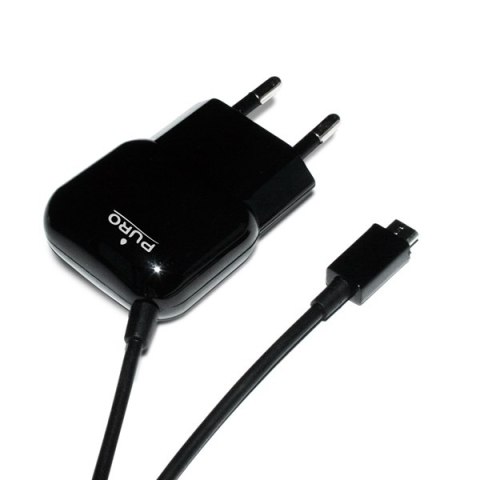 PURO Mini Travel Charger - Przenośna ładowarka sieciowa z kablem Micro USB (czarny) PURO Mini Travel Charger - Przenośna ładowarka sieciowa z kablem Micro USB (czarny)