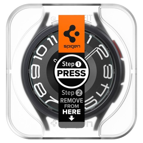Spigen GLAS.TR EZ FIT 2-Pack - Szkło hartowane do Samsung Galaxy Watch 6 Classic 43 mm (2 szt) Spigen GLAS.TR EZ FIT 2-Pack - Szkło hartowane do Samsung Galaxy Watch 6 Classic 43 mm (2 szt)