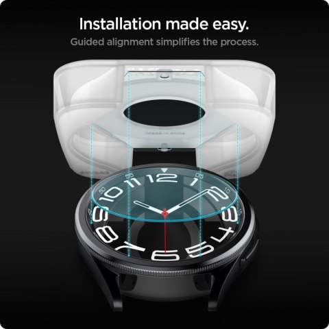 Spigen GLAS.TR EZ FIT 2-Pack - Szkło hartowane do Samsung Galaxy Watch 6 Classic 43 mm (2 szt) Spigen GLAS.TR EZ FIT 2-Pack - Szkło hartowane do Samsung Galaxy Watch 6 Classic 43 mm (2 szt)