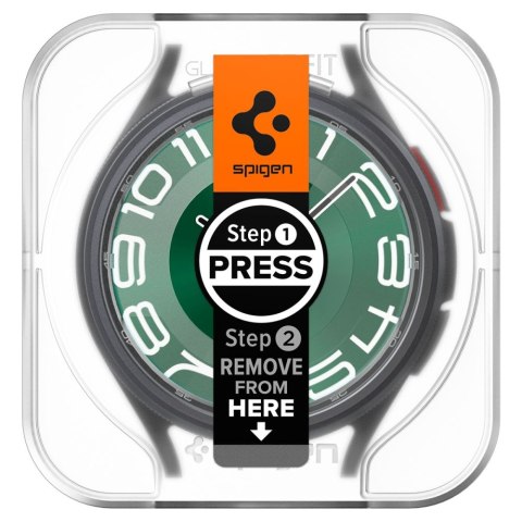 Spigen GLAS.TR EZ FIT 2-Pack - Szkło hartowane do Samsung Galaxy Watch 6 Classic 47 mm (2 szt) Spigen GLAS.TR EZ FIT 2-Pack - Szkło hartowane do Samsung Galaxy Watch 6 Classic 47 mm (2 szt)
