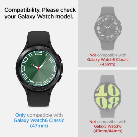Spigen GLAS.TR EZ FIT 2-Pack - Szkło hartowane do Samsung Galaxy Watch 6 Classic 47 mm (2 szt) Spigen GLAS.TR EZ FIT 2-Pack - Szkło hartowane do Samsung Galaxy Watch 6 Classic 47 mm (2 szt)