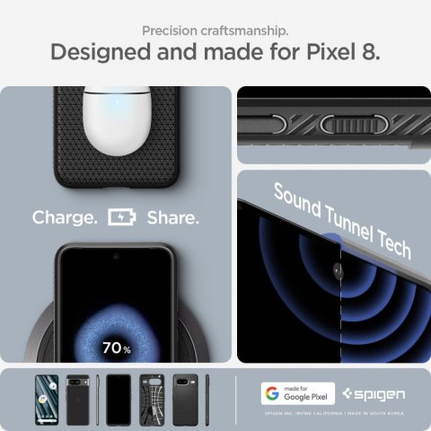 Spigen Liquid Air - Etui do Google Pixel 8 (Czarny) Spigen Liquid Air - Etui do Google Pixel 8 (Czarny)