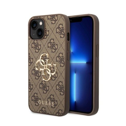 Guess 4G Big Metal Logo - Etui iPhone 15 (brązowy) Guess 4G Big Metal Logo - Etui iPhone 15 (brązowy)