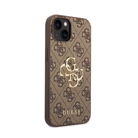 Guess 4G Big Metal Logo - Etui iPhone 15 (brązowy) Guess 4G Big Metal Logo - Etui iPhone 15 (brązowy)