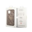 Guess 4G Big Metal Logo - Etui iPhone 15 (brązowy)