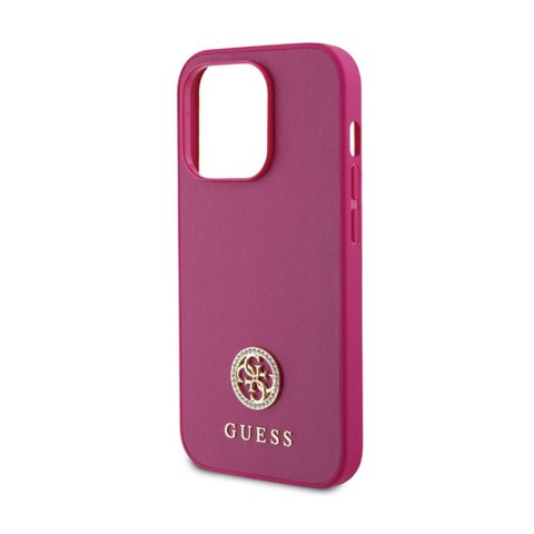 Guess 4G Strass Metal Logo - Etui iPhone 15 Pro Max (różowy) Guess 4G Strass Metal Logo - Etui iPhone 15 Pro Max (różowy)