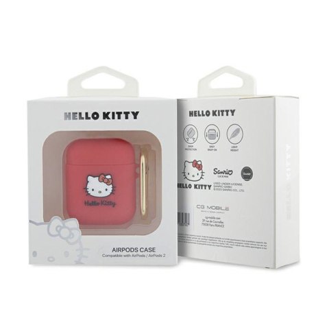 Hello Kitty Silicone 3D Kitty Head - Etui AirPods 1/2 gen (fuksja) Hello Kitty Silicone 3D Kitty Head - Etui AirPods 1/2 gen (fuksja)