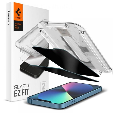 Spigen GLAS.TR EZ FIT Privacy 2-Pack - Szkło hartowane z filtrem prywatyzującym do iPhone 14 / iPhone 13 Pro / iPhone 13 2 szt Spigen GLAS.TR EZ FIT Privacy 2-Pack - Szkło hartowane z filtrem prywatyzującym do iPhone 14 / iPhone 13 Pro / iPhone 13 2 szt