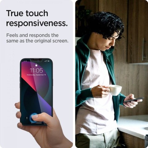 Spigen GLAS.TR EZ FIT Privacy 2-Pack - Szkło hartowane z filtrem prywatyzującym do iPhone 14 / iPhone 13 Pro / iPhone 13 2 szt Spigen GLAS.TR EZ FIT Privacy 2-Pack - Szkło hartowane z filtrem prywatyzującym do iPhone 14 / iPhone 13 Pro / iPhone 13 2 szt