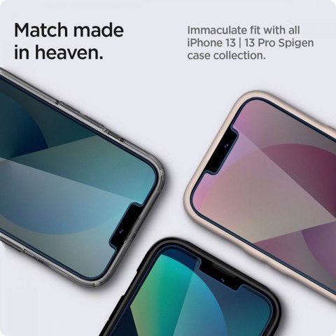 Spigen GLAS.TR EZ FIT Privacy 2-Pack - Szkło hartowane z filtrem prywatyzującym do iPhone 14 / iPhone 13 Pro / iPhone 13 2 szt Spigen GLAS.TR EZ FIT Privacy 2-Pack - Szkło hartowane z filtrem prywatyzującym do iPhone 14 / iPhone 13 Pro / iPhone 13 2 szt