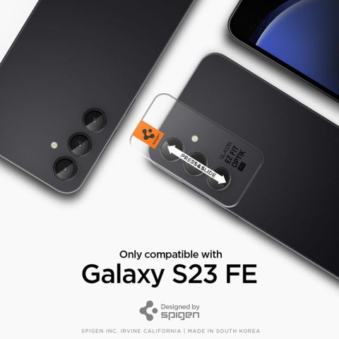 Spigen Optik.TR EZ Fit Camera Lens Protector 2-Pack - Szkło ochronne na obiektyw do Samsung Galaxy S23 FE (2 szt) (Czarny) Spigen Optik.TR EZ Fit Camera Lens Protector 2-Pack - Szkło ochronne na obiektyw do Samsung Galaxy S23 FE (2 szt) (Czarny)