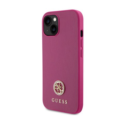 Guess 4G Strass Metal Logo - Etui iPhone 15 (różowy) Guess 4G Strass Metal Logo - Etui iPhone 15 (różowy)