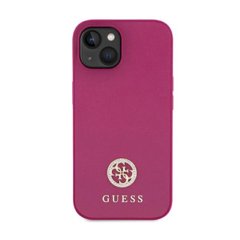 Guess 4G Strass Metal Logo - Etui iPhone 15 (różowy) Guess 4G Strass Metal Logo - Etui iPhone 15 (różowy)