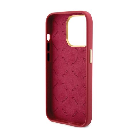 Guess Silicone Script Metal Logo & Frame - Etui iPhone 15 Pro Max (magenta) Guess Silicone Script Metal Logo & Frame - Etui iPhone 15 Pro Max (magenta)