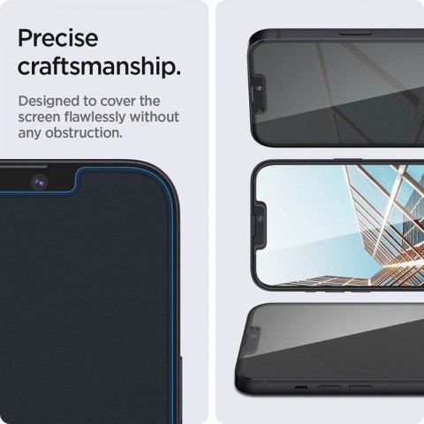 Spigen Glas.TR Slim - Szkło hartowane z filtrem prywatyzującym do iPhone 14 / iPhone 13 Pro / iPhone 13 Spigen Glas.TR Slim - Szkło hartowane z filtrem prywatyzującym do iPhone 14 / iPhone 13 Pro / iPhone 13