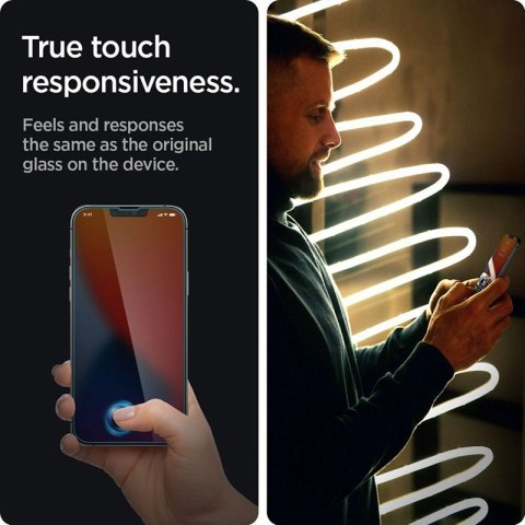 Spigen Glas.TR Slim - Szkło hartowane z filtrem prywatyzującym do iPhone 14 / iPhone 13 Pro / iPhone 13 Spigen Glas.TR Slim - Szkło hartowane z filtrem prywatyzującym do iPhone 14 / iPhone 13 Pro / iPhone 13