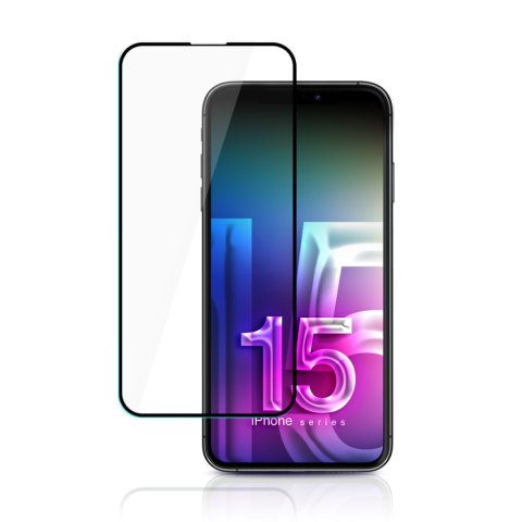 3mk HardGlass Max Lite - Szkło hartowane do iPhone 15 (Czarny) 3mk HardGlass Max Lite - Szkło hartowane do iPhone 15 (Czarny)