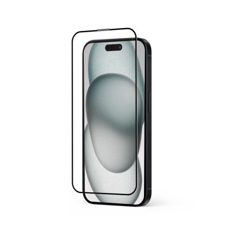 Crong Anti-Bacterial 3D Armour Glass - Szkło hartowane 9H na cały ekran iPhone 15 Plus + ramka instalacyjna Crong Anti-Bacterial 3D Armour Glass - Szkło hartowane 9H na cały ekran iPhone 15 Plus + ramka instalacyjna