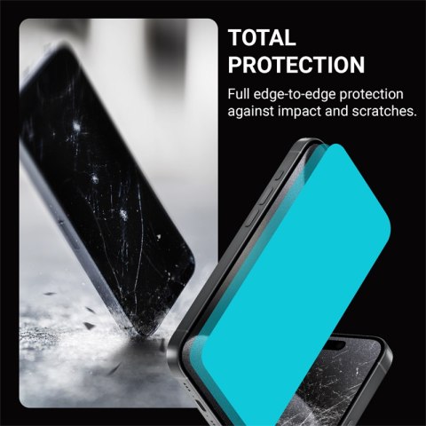 Crong Anti-Bacterial 3D Armour Glass - Szkło hartowane 9H na cały ekran iPhone 15 Plus + ramka instalacyjna Crong Anti-Bacterial 3D Armour Glass - Szkło hartowane 9H na cały ekran iPhone 15 Plus + ramka instalacyjna