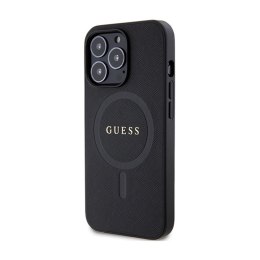 Guess Saffiano MagSafe - Etui iPhone 13 Pro Max (czarny)
