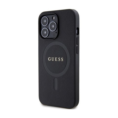 Guess Saffiano MagSafe - Etui iPhone 13 Pro Max (czarny) Guess Saffiano MagSafe - Etui iPhone 13 Pro Max (czarny)