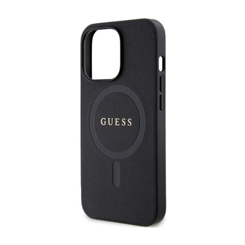 Guess Saffiano MagSafe - Etui iPhone 13 Pro Max (czarny) Guess Saffiano MagSafe - Etui iPhone 13 Pro Max (czarny)